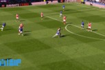 一条龙！斯凯利从后场一路突至禁区前造任意球+黄牌 赖斯劲射被扑